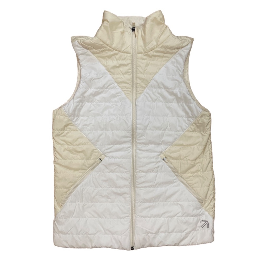 NEW BALANCE yellow & white thin puffer vest